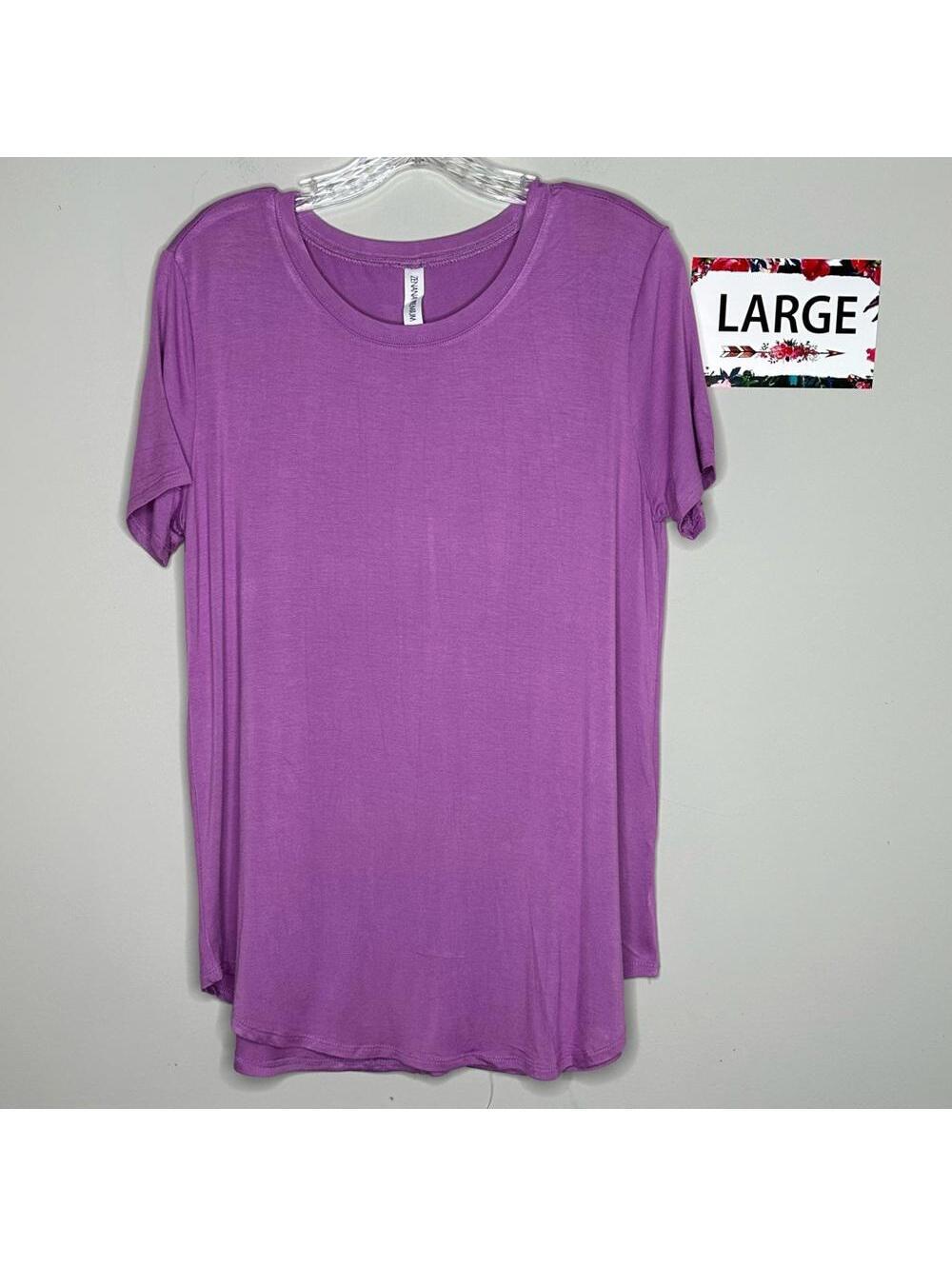 Zenana Premium L basic Tee shirt dark mauve Large